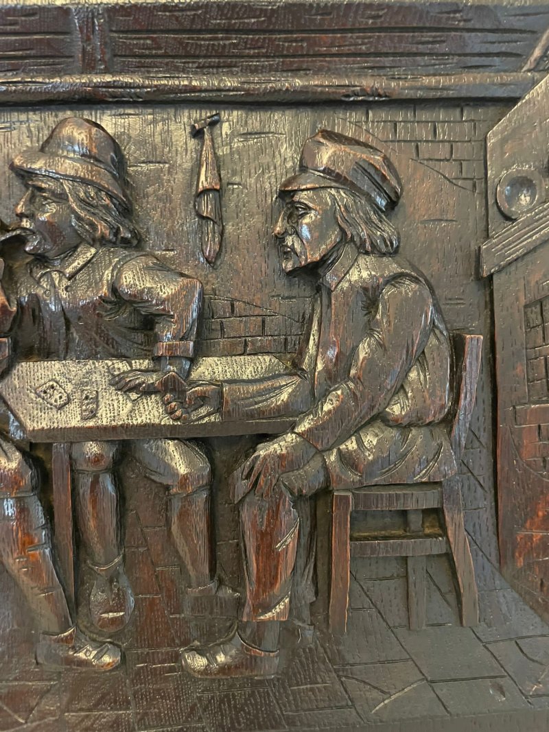 Outstanding Quality Set of 3 Antique Victorian Carved Oak Panels - Image 7